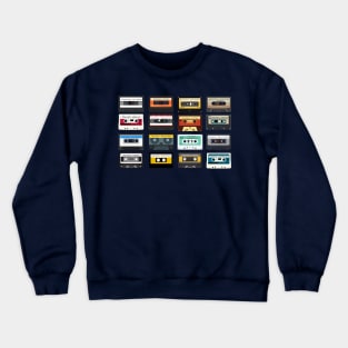 Cassette Tapes With Best Music - Music Themed Art - Music Art - Music Lover Gift Crewneck Sweatshirt